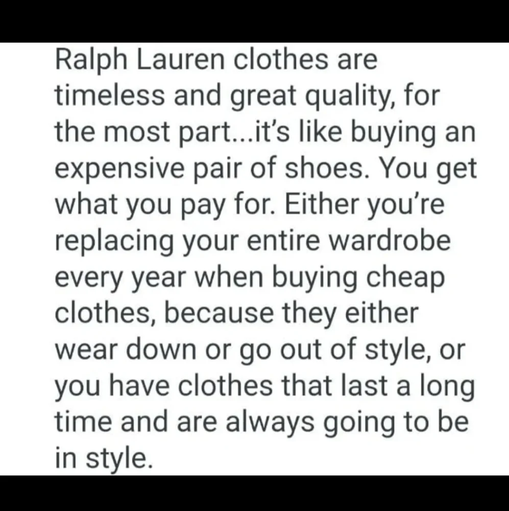 Ralph Lauren once classic cotton